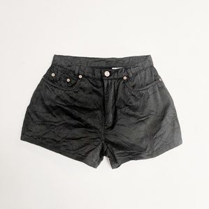 Vertigo Vintage 80s Black Silk Hot Pants